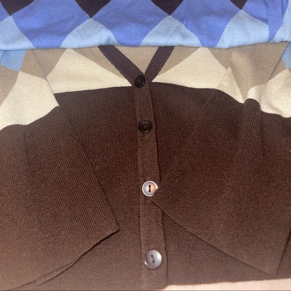 Two Piece Argyle Vest and Sweater Set - Picture 2 of 7